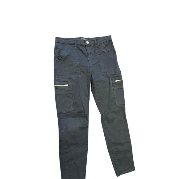 Banana Republic Black High Rise Skinny Pants 2P Petite Stretch Career Office - Picture 1 of 6
